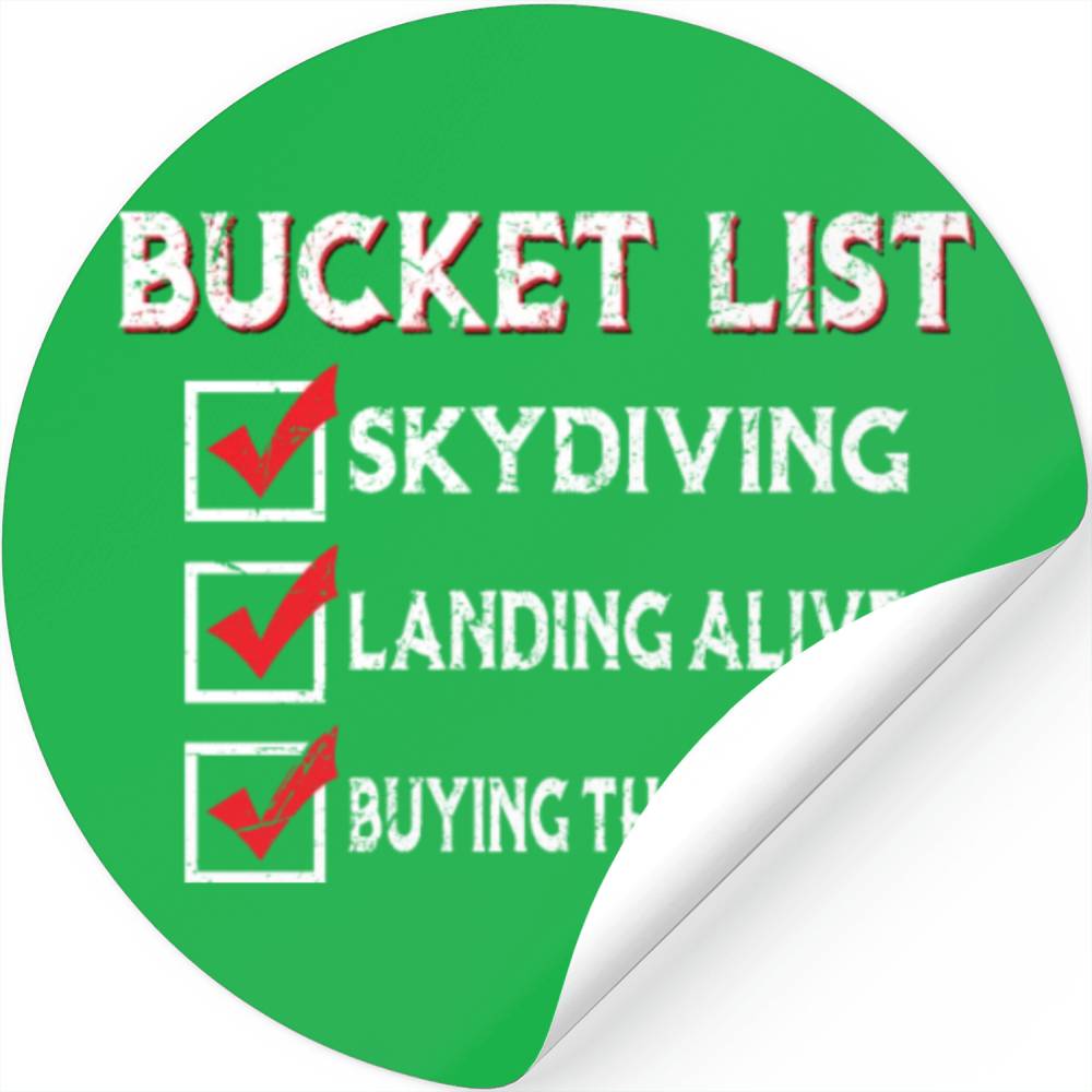 Funny Sky Diver Bucket List Parachuting Skydiving