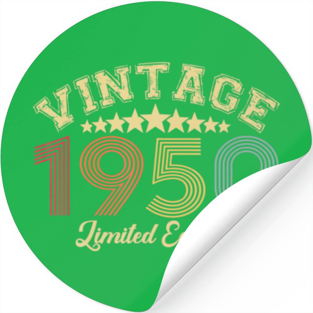 Vintage 1950 Limited Edition 72 Years Of Being Awe Stickers