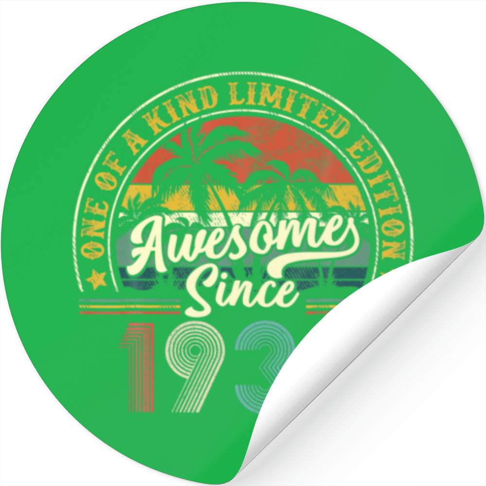 90 Year Old Vintage 1932 Limited Edition 90Th Birt Stickers