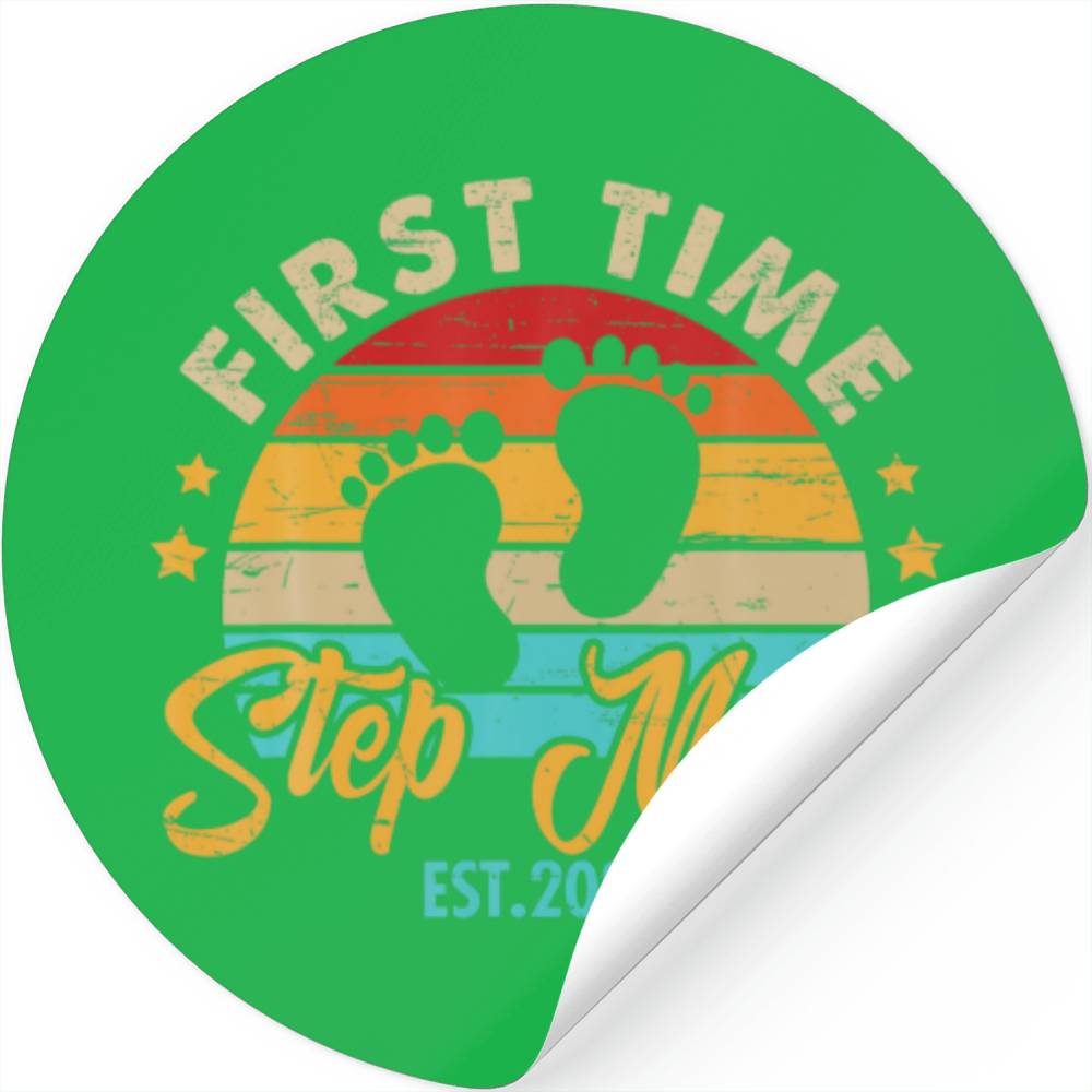 First Time Step Mom 2023 Mother's Day Promoted To Stickers