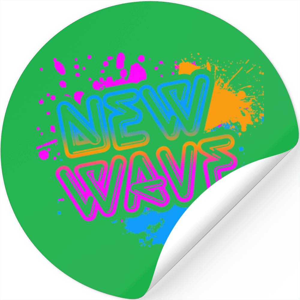 Corey Tiger 80s Vintage New Wave Neon Splatter Stickers