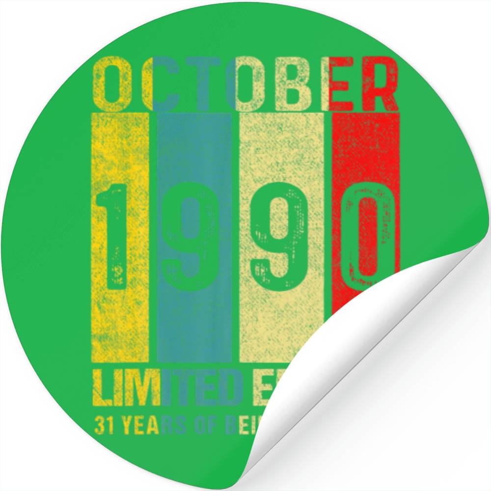 October 1990 Limited Edition 31 Years Of Being Awe Stickers